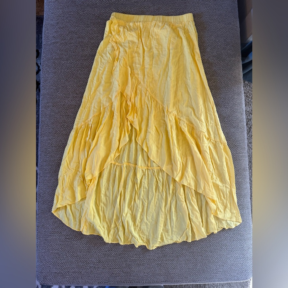 NWT Large HALARA Asymmetrical Yellow Skirt